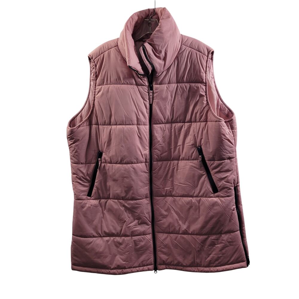 Ulla Popken Pink Long Puffer Vest Size 20/22 91625-Clo2 - Picture 6 of 6